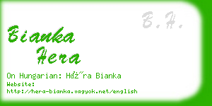 bianka hera business card